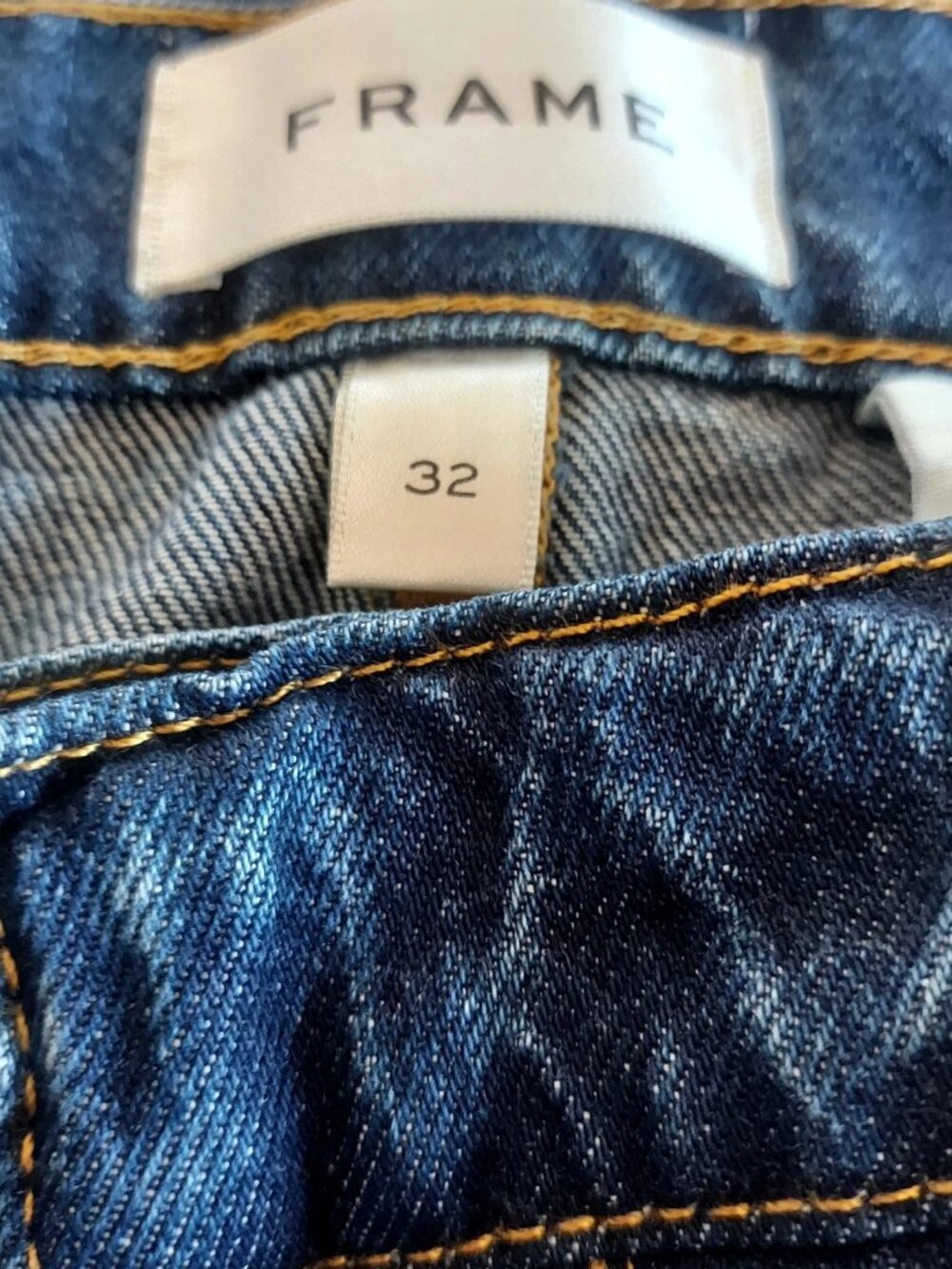 Frame Womens Jeans Size 32 Blindspot Blue Wide Leg Stretch Denim Trouser New - Picture 7 of 8